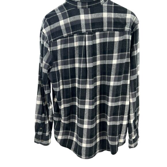 Saddlebred Men’s Shirt XL Black Plaid Flannel Button-Up Classic Fit - Picture 5 of 7
